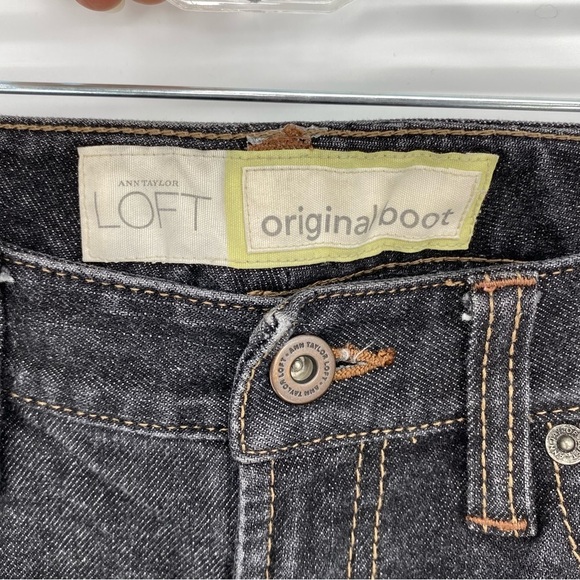 Ann Taylor Loft black faded original boot denim jeans women's sz 2 - Picture 4 of 12